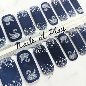 5 for $15 Nail Wraps- Swarovski Swan
